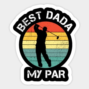 Best Dada By Par Golf Player Father Gift Sticker